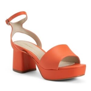 INTENTIONALLY BLANK Orange Platform Sandals Size 6 (EU 36)